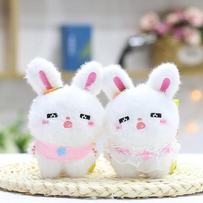 Cute Cute Scarf Rabbit Pendant Plush Toy Doll Bag Hanging Decoration Keychain Doll Doll Doll Doll