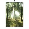 Green Leaf Boat Flower Forest Mountain Waterfall Posters And Prints Canvas Painting Wall Art Pictures For Living Room Decor
