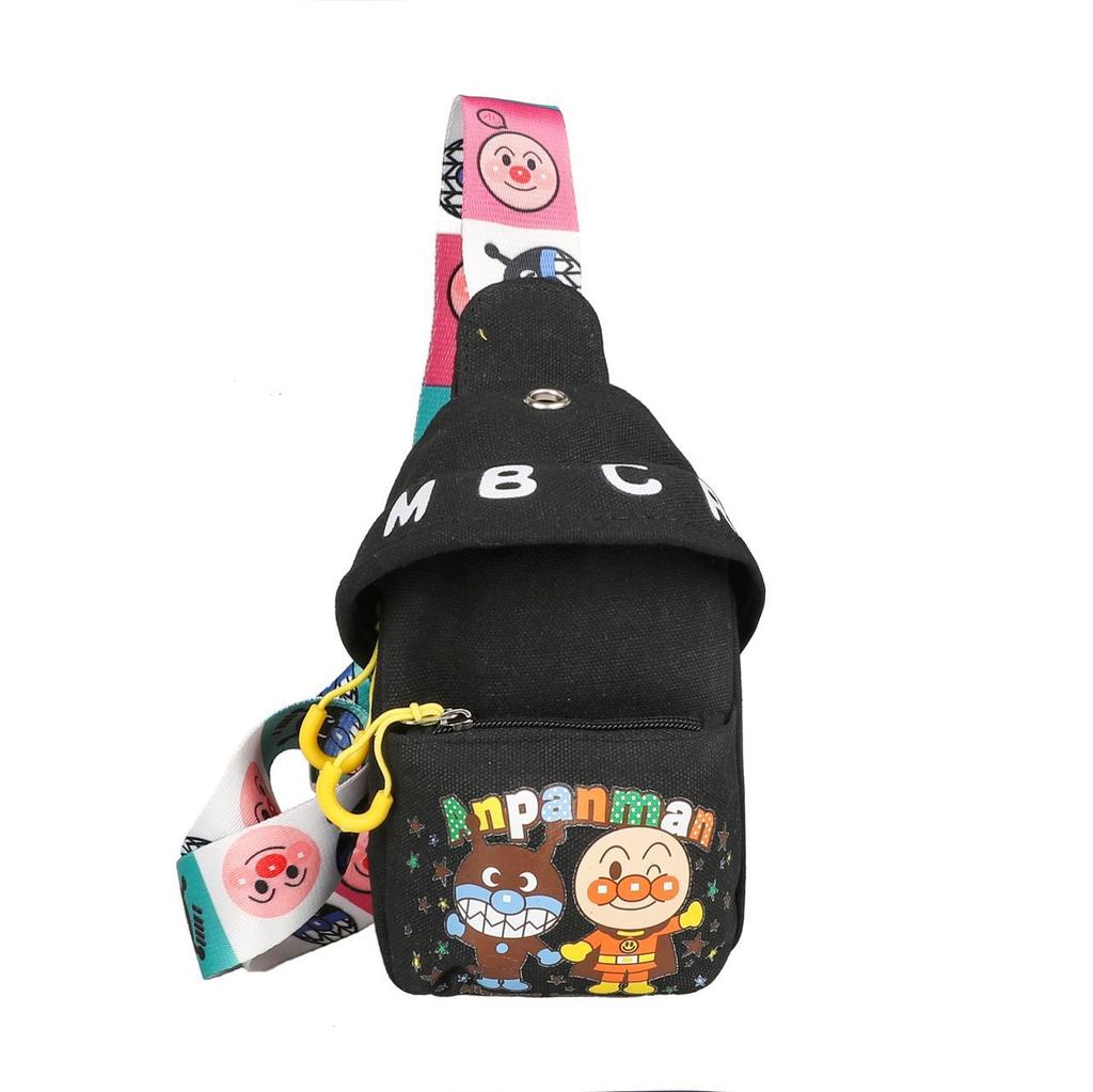Girls' Cartoon Print Canvas Shoulder Bag with Adjustable Strap