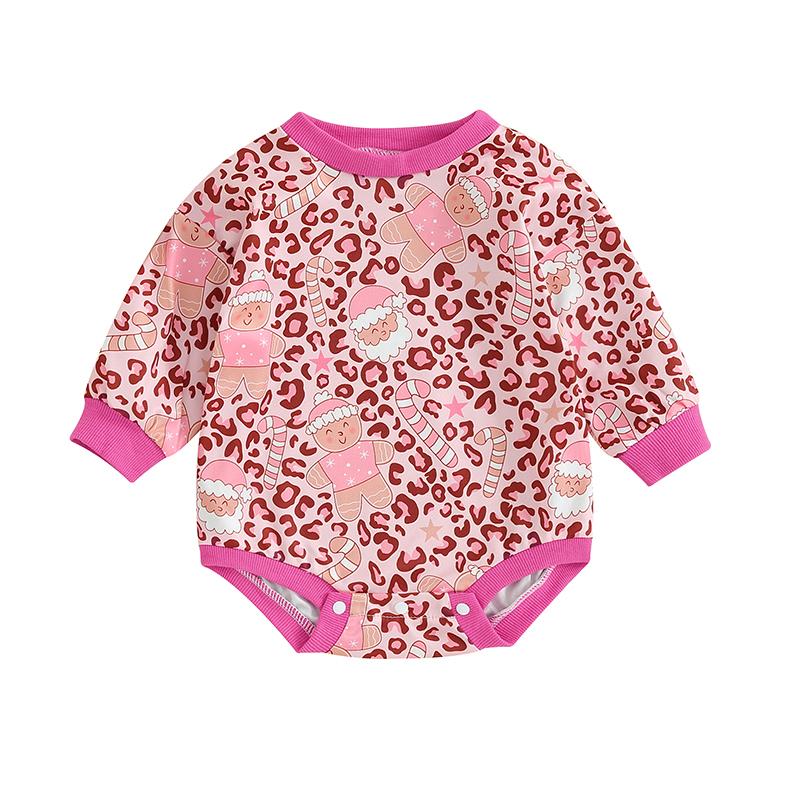 Baby Rompers Autumn Long Sleeve Newborn Boys Girls Sweatshirt Jumpsuits Winter Christmas Print Outfits Baby Wear