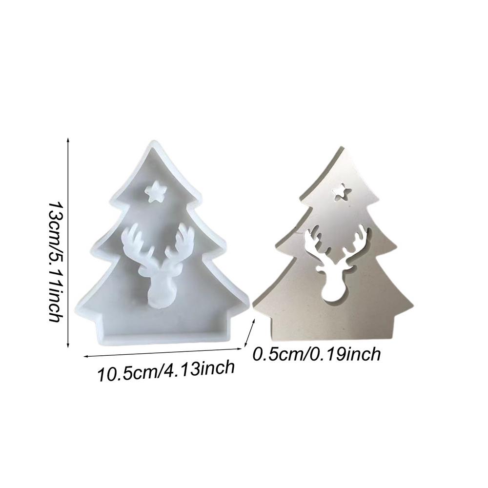 Christmas Tree Mold Candle Holder Making Mould Silicone Plaster Molds Resin Candle Holder Mold Cement Mould Epoxy Casting Molds