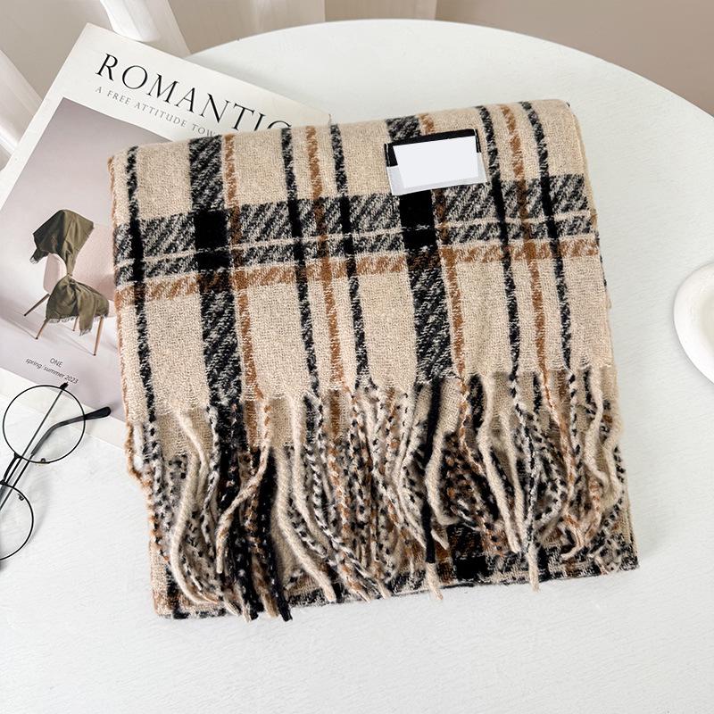 Korean Style Christmas Women s Thick Warm Imitation Cashmere Snood Above 175cm