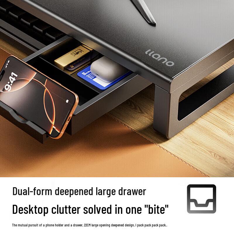 llano Multi-functional Monitor & Laptop Riser with Drawer
