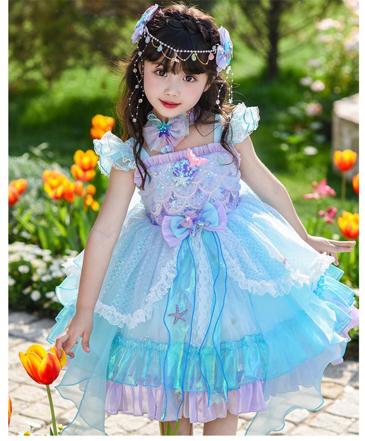 Girls' Summer Dress - Mermaid Princess Lolita Birthday Dress