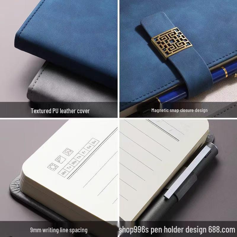 A5 Business Gift Set: Soft Leather Notepad & B5 Diary with Logo