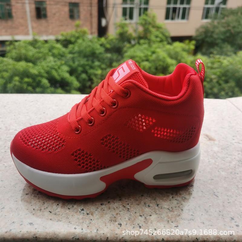 Women Height Increase Air Cushioned Sport Shoes Outdoor Running Trainning Breathable Antiskid Sneakers Travel Shoe Dropshipping