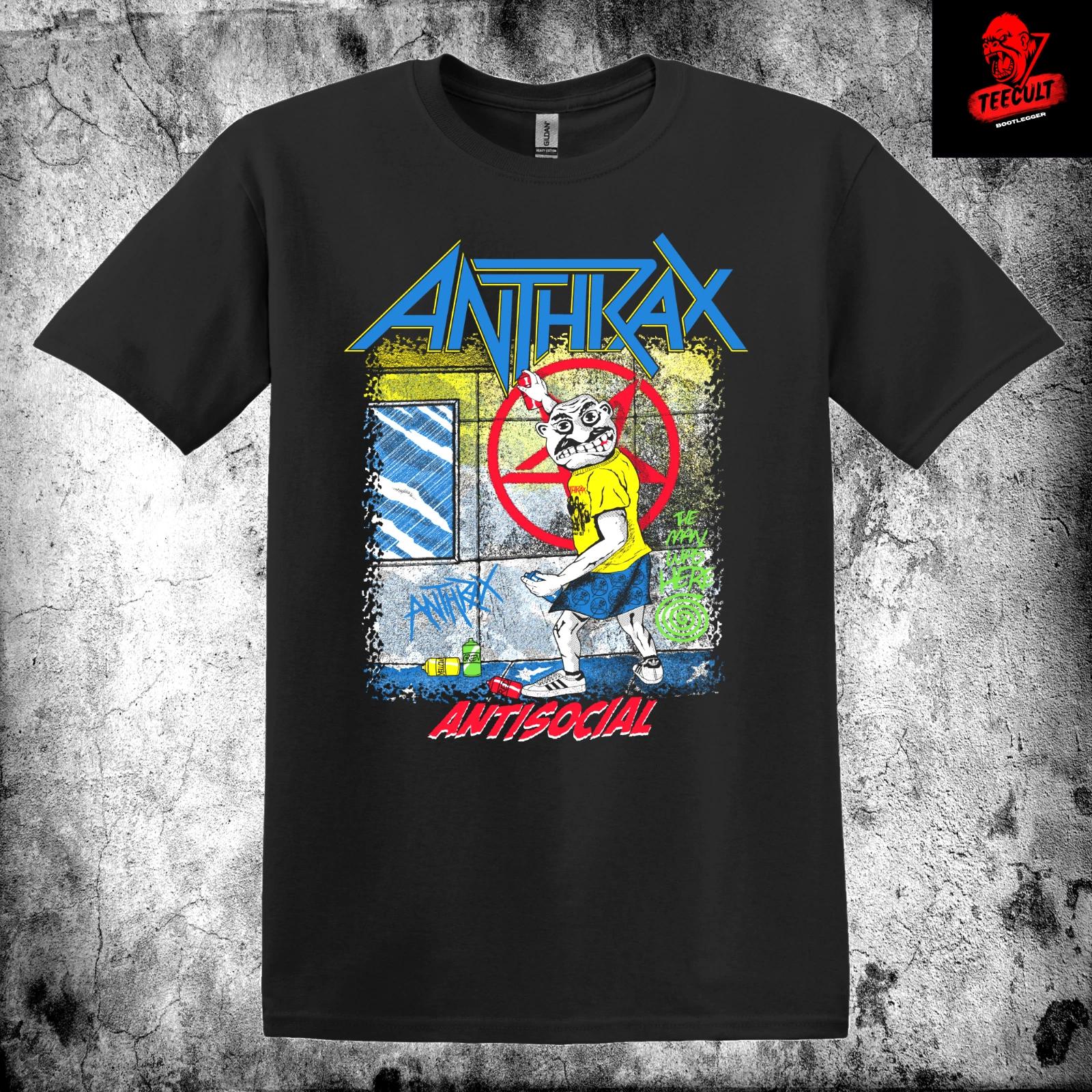Men s and Women s T-shirts Anthrax Antisocial Heavy Metal Rock Band Unisex Premium S