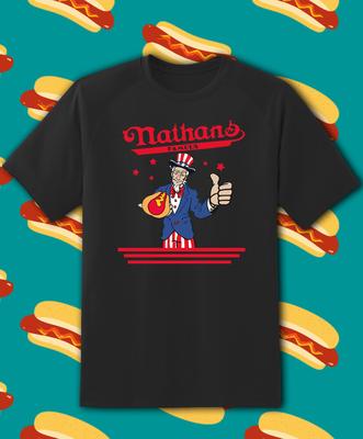 T-shirt Nathan'S Famous Hot Dog Eating Contest Ragazzo M - Adulto 6XL!