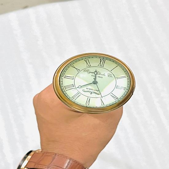 

Стильна тростина з латунною ручкою-годинником, 3-секційна тростина