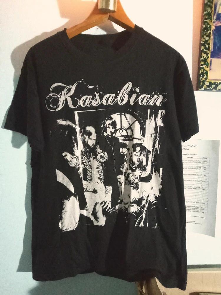 VTG Kasabian Band Album For Fans Heavy Cotton Black T Shirt S-5XL SE832 Unisex T-Shirt S