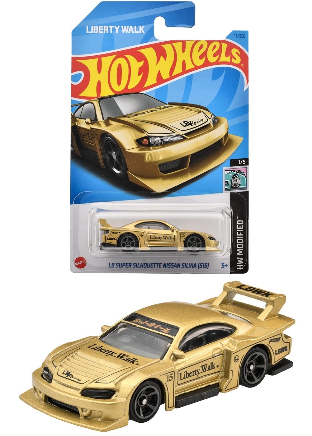 

Hot Wheels Basic Car LB Super Silhouette Nissan Silvia HNK04 [S15] [Ages 3+] золотой