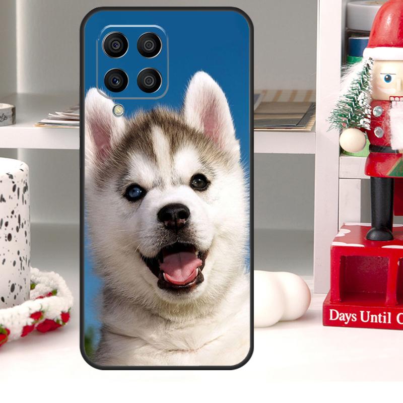 Funny Siberian Husky Dog For Samsung Galaxy M55 M15 M13 M23 M33 M53 M20 M21 M51 M12 M32 M52 M34 M54 M31s M30s Case