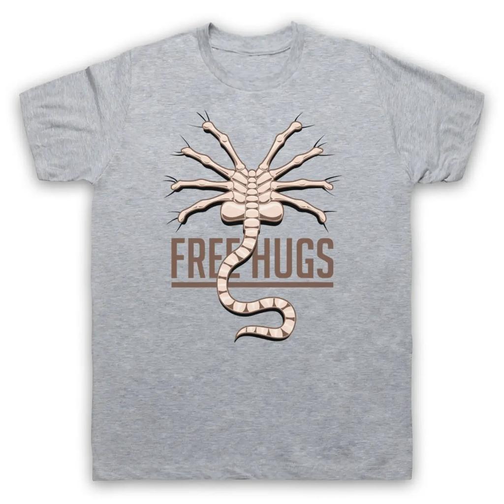 Funny Facehugger Alien Free Hugs Scifi TShirt 100 Cotton ONeck Summer Short Sleeve Casual Mens Tshirt Size S3XL