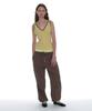 PARTIMENTO WOMEN Double Waist Parachute Pants_Brown