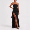 Hot-selling new tube top dress, sexy side split irregular hip wrap skirt in European and American summer