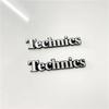 4X Technic Speaker 46x9mm aluminum sticker technics car styling stereo speaker badge emblem Sticker Car Accessories