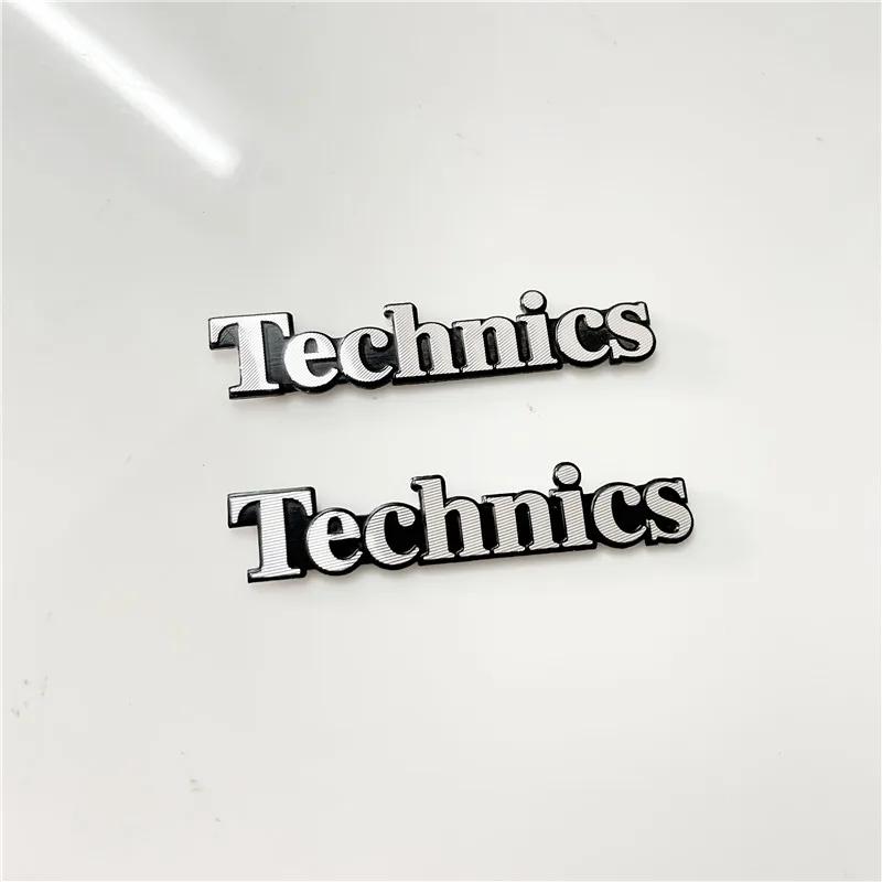 4X Technic Speaker 46x9mm aluminum sticker technics car styling stereo speaker badge emblem Sticker Car Accessories