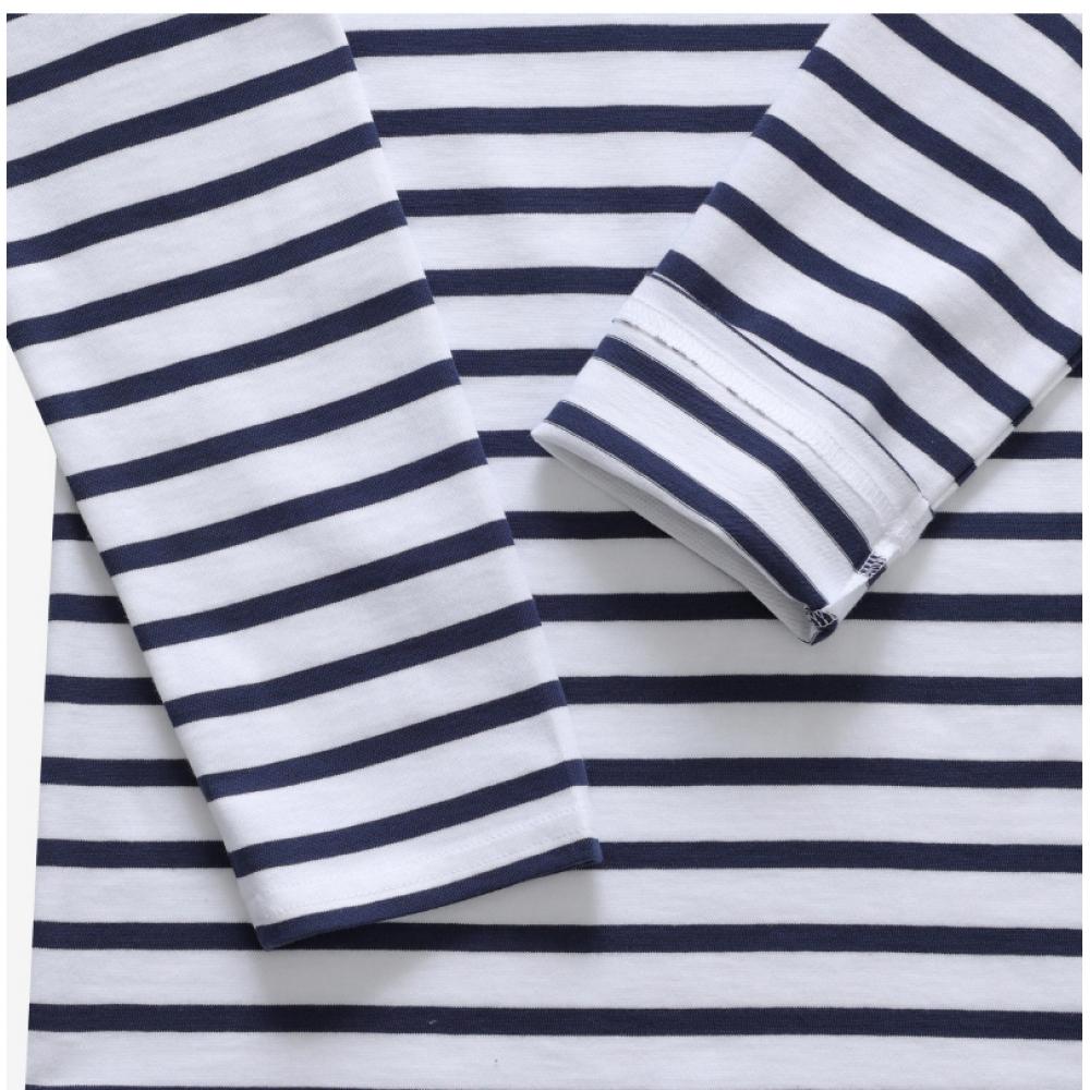 SainTjames Kids Long Sleeve T shirT Modern sTripe 2066 Neige Marine