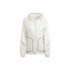 X Stella McCartney Letter Logo Print Zip-Up Hoodie Jacke Damen Oberbekleidung Beige IN5042