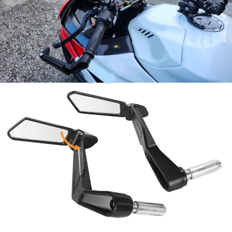 Anti Glares Motorcycle Rearview Mirror Broad Field Of View Shockproof Construction Easy Mounting