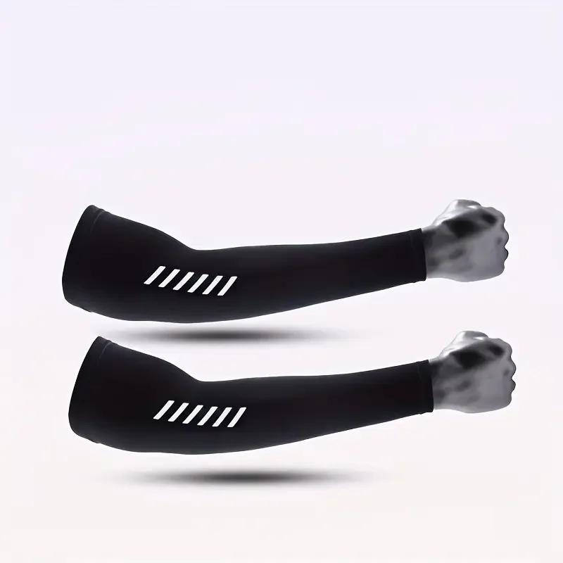 Arm Sleeves, UPF50+ UV Protection Compression Ice Silk Cooling Breathable Anti-Slip Men Women Cycling Outdoor Sports