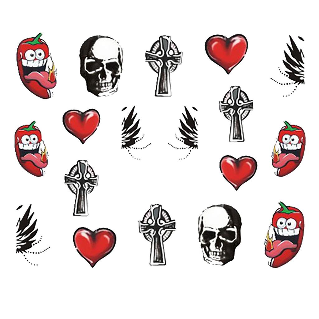 Halloween Nail Stickers Horror  Demons Water Transfer Nail Sticker