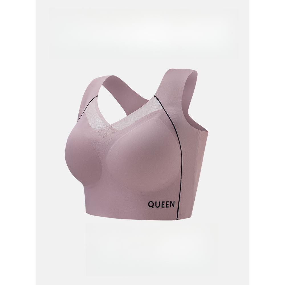 Invisible Lingerie Women's Thin Fixed Cup Frameless Large-sized Bra Sporty Beauty Vest Style Bra Push Up Bra