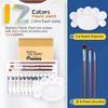 12-Color 12ml Textile Painting Pigment Set for DIY Hand-Painted Creations
