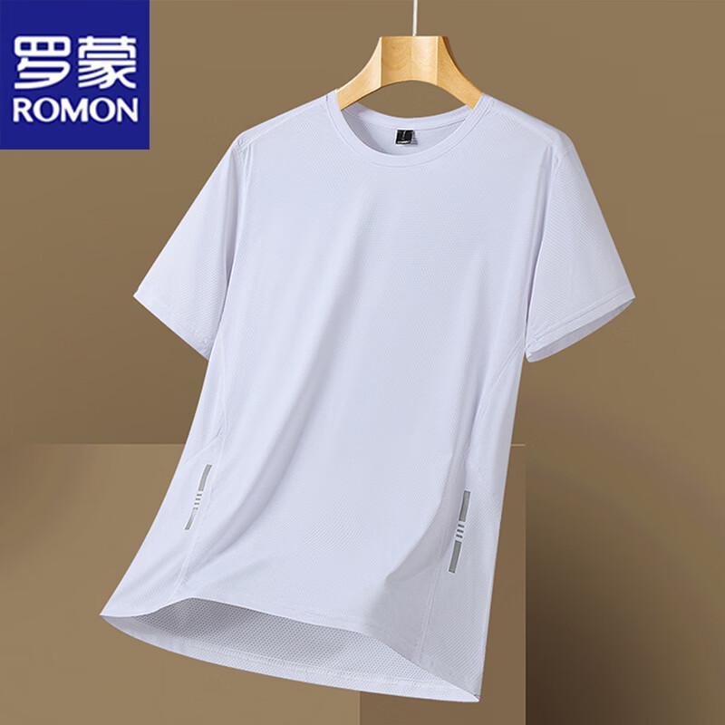 ROMON Men s Summer Lightweight Ice Silk Short Sleeve T-shirt 4XL