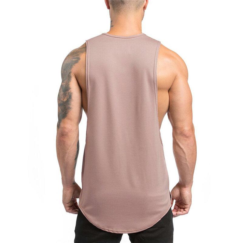 Muscleguys Men's Fitness Vest Men Muscle Sleeveless Cotton Sports Tank Top Bodybuilding Clothing Gym Tank top