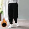 Winter Verdicken Baggy Haremshose Damen Hohe Taille Lässig Warm Samtgefüttert Hose Pantalones Schnee Kleidung Kord Ankle-length Spodnie