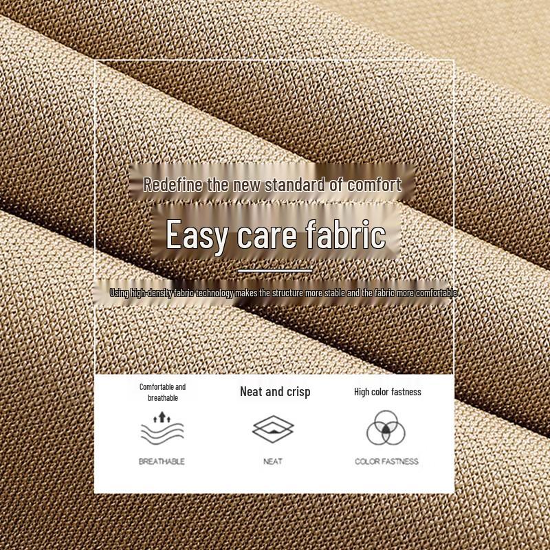 ROMON Men's Business Casual Straight-Leg Stretch Trousers