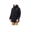 FILA Fleece Hooded Solid Color Zipper Warm Down Jacket Men Jackets Black F51M249904ABK