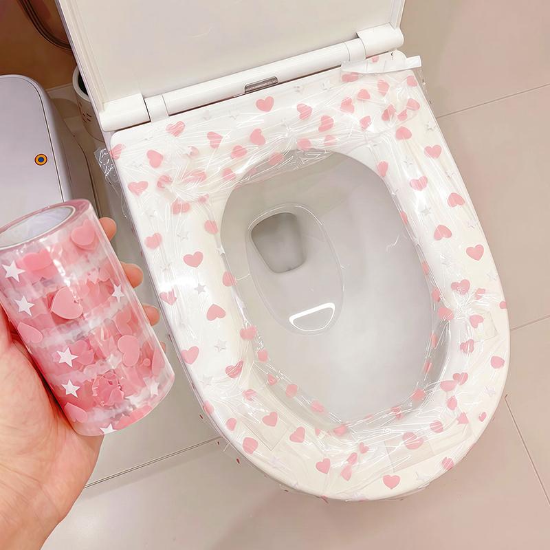 Disposable Protective Film Toilet Seat Covers Waterproof Easy Tearing Suitable For Dental, Bathroom, And El Applications