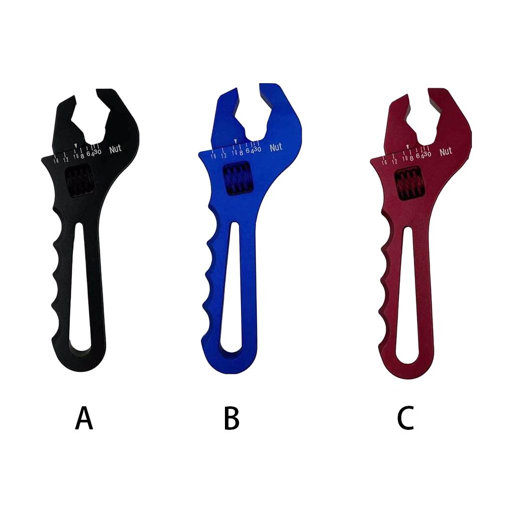 AN3-AN16 Adjustable Wrench Aluminum Alloy Car Truck Fuel Oil Hose End Fitting Spanner Hand Repair Maintenance Accessories