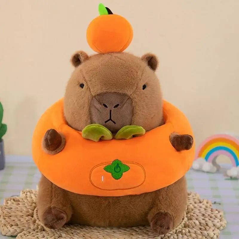 

Cute And Charming Kapibala Capybara Plush Toy Sofa Cushion Home Decor Adorable Simulation Capybara Doll Persimmon Stuffed Pillow Xmas Present 25cm зелёный