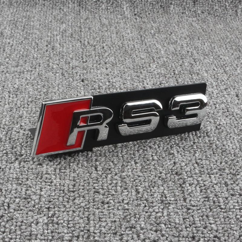 Car Honeycomb Grille Emblem Sticker Car Displacement Badge For 22 A3 A4 A6 Q5 A5 A1 Q3 Q7 A7 TT Q2 SQ5 RSQ3 RSQ8 S3 S4 RS5 RS6