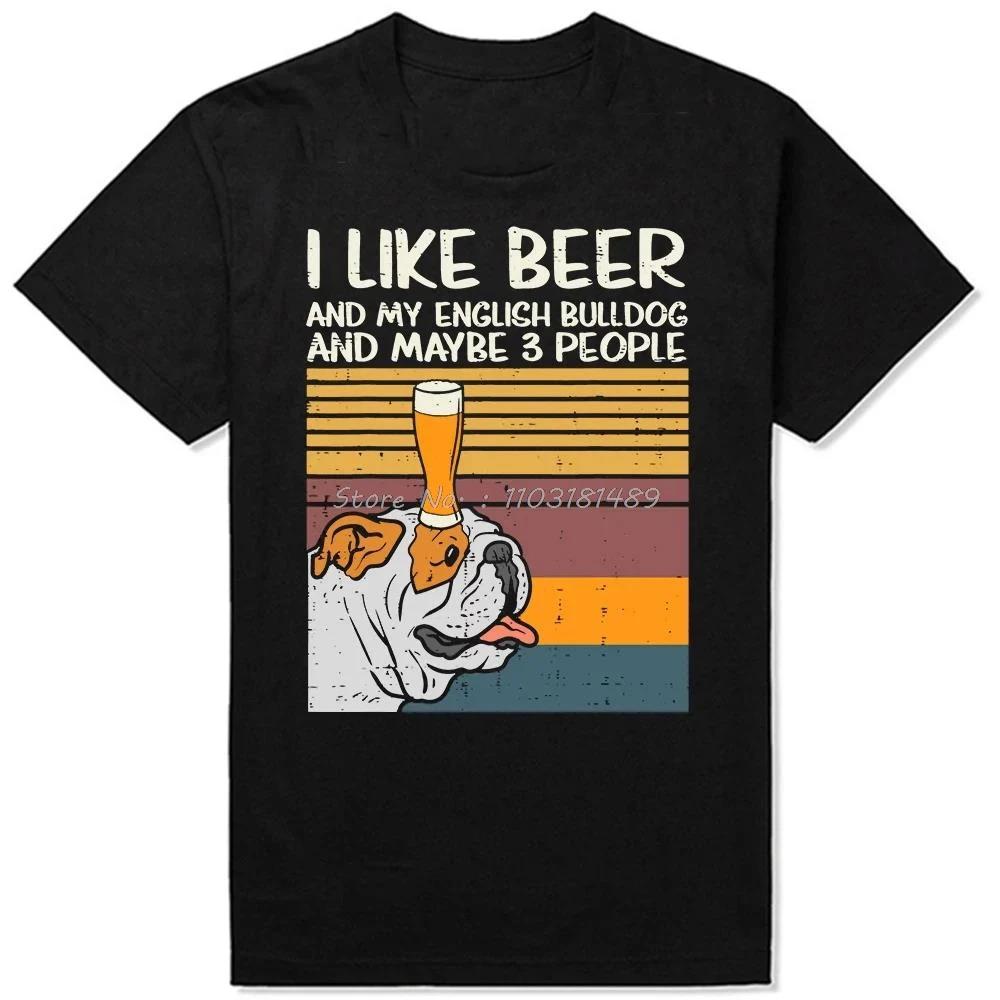 Tricou cu Gât Rotund cu Poze cu Pui de Bulldog Englez Făcând Yoga Iubitori de Câini Grafic Negru Bumbac Streetwear Mânecă Scurtă Cadouri de Ziua de Naștere Tricou