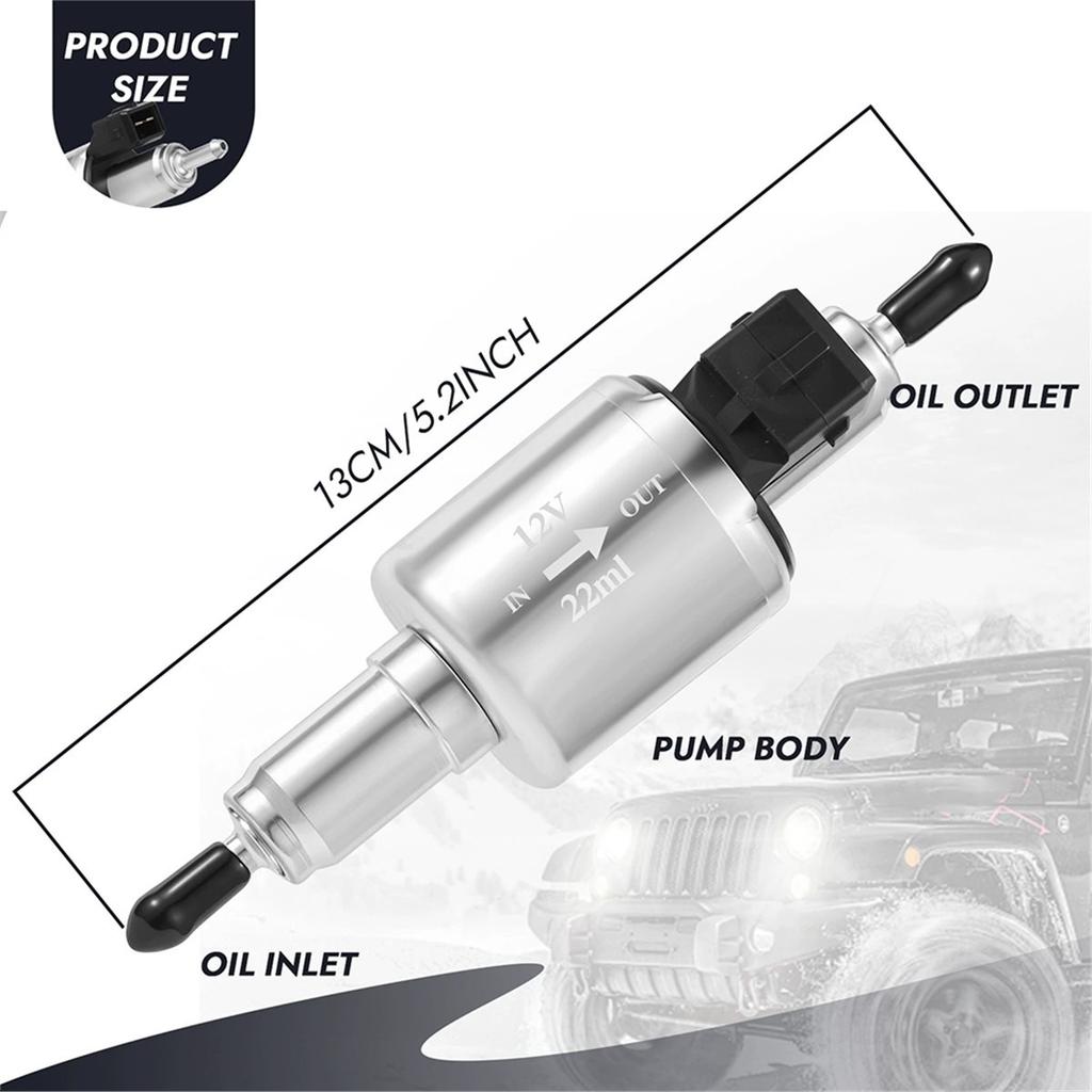 Car Heater Oil Pump 12V 22ML Low Noise Air Heater Pump Pulse Metering Pump for Auto Heater