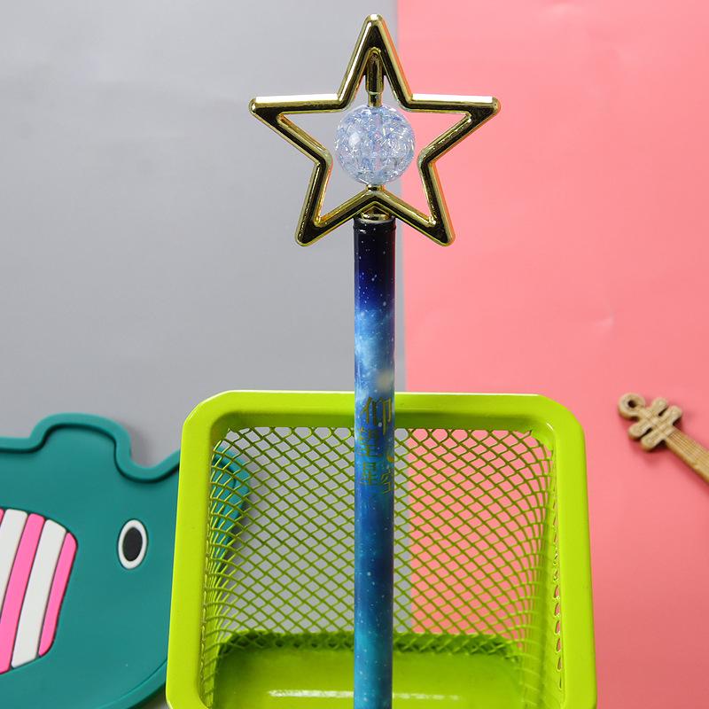 1 Piece Cute Cartoon Crystal Gel Ink Pens Kawaii Stationery Material Office School Supplies Gifts Gel Pen