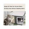 4-Season Multi-Level Cat House: Foldable Indoor Play Cube with 2-Layer Bed, Toy Tunnel, Scratching Board,