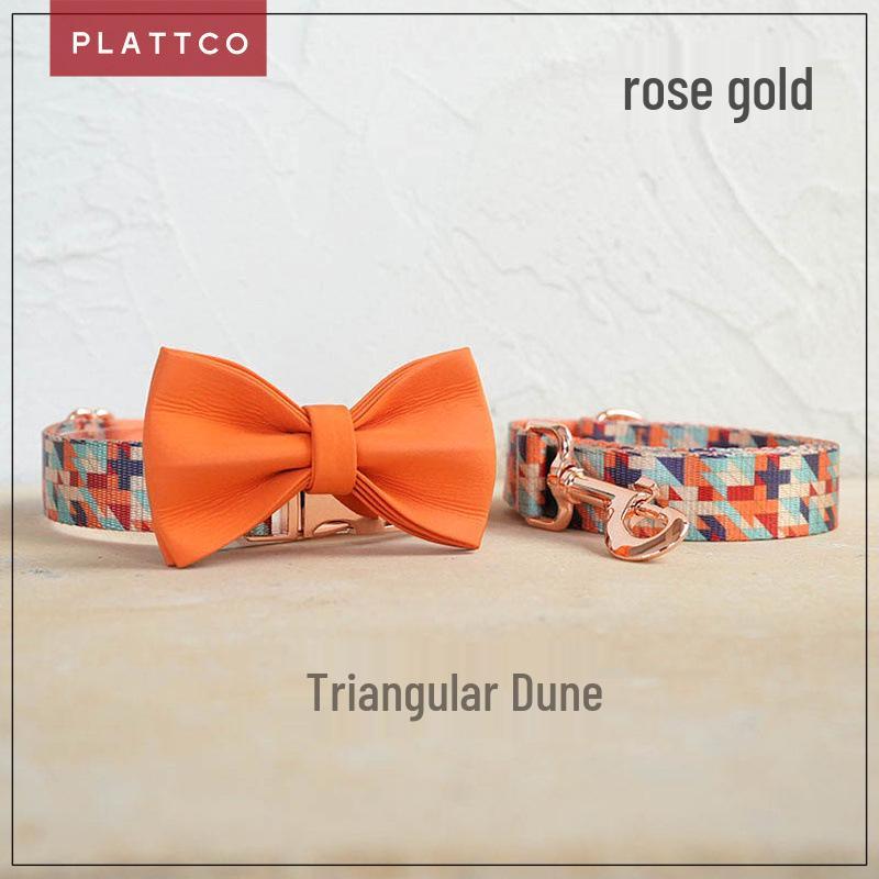 PLATTCO Pet Collar Trio: Soft, Comfortable with Rose Gold Buckle - PDC310 Large