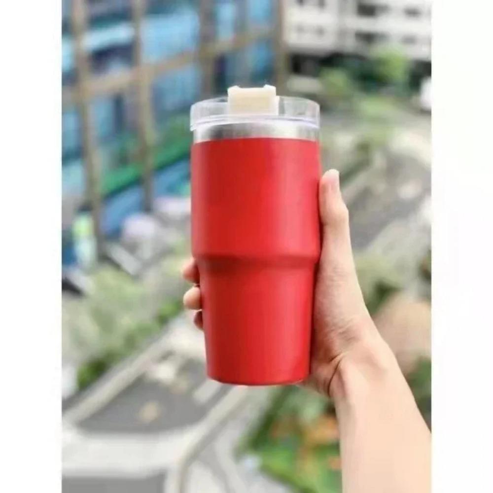 2025 Stainless Steel Cup, with LOGO, Sports, Outdoor, Travel, Kitchen Bar, Vacuum Cup, New Large Capacity Coffee Cart Cup 20oz