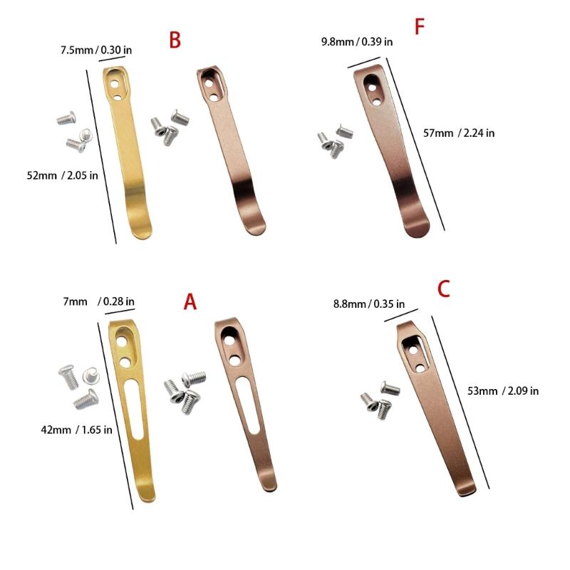 Lightweight Stainless Steel Pocket Clip Tool Retentions System Secures Belt Clamp Attachment Rustproof Accessories