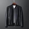 Leather Jacket Men's Spring and Autumn Thin Trendy Coat Loose Casual Large Size Medium and Youth Baseball Collar Leather Jacket for Men