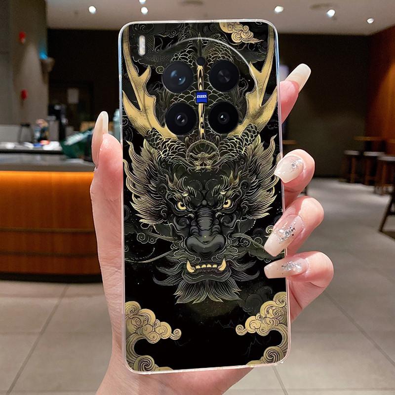 Trendy Fashion Erupting Volcano Pattern Phone Case For Vivo X300 Pro Clear TPU Soft Cover Anti-scratch Couple Protective Shell