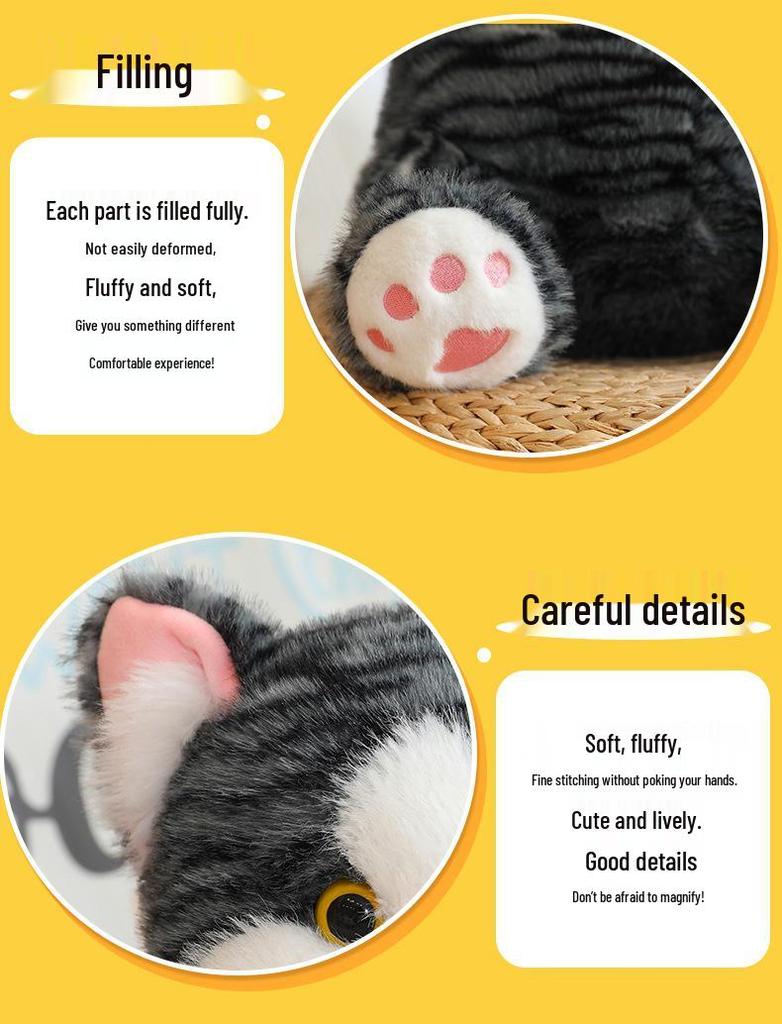 Bobo Cat Plush Toy: Kitten Doll for Girls, Perfect Birthday Gift