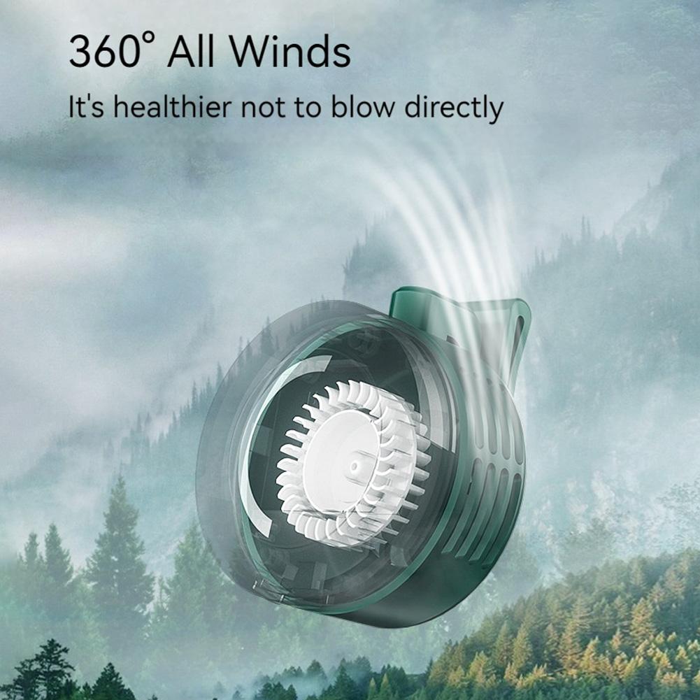 Mini Clip Fan Hanging Waist Neck Fan 3 Speeds Electric Air Cooling Fan USB Rechargeable Handheld Fan For Outdoor Camping Fishing