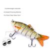 10cm/16.5g Bionic Fishing Lures with Treble Hooks Multi Jointed Slow Sinking Fish Bait Wobblers Vibration Spoon Crankbaits