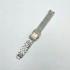 Used 984 New Battery BALENCIAGA Balenciaga Watch Square Quartz Ivory Stainless Steel Silver Ladies